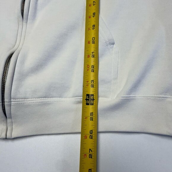 Vintage Y2K Vans Skate Hoodie Sweatshirt Mens Large 23x26 White Skateboard Zip - Picture 12 of 12